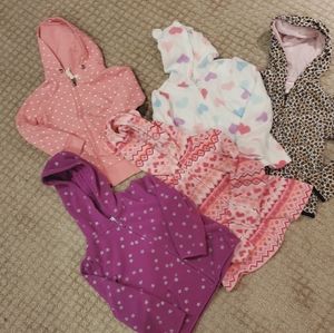 Lot of 5 girls/toddler jackets